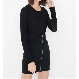 IRO Torie front zip mini skirt